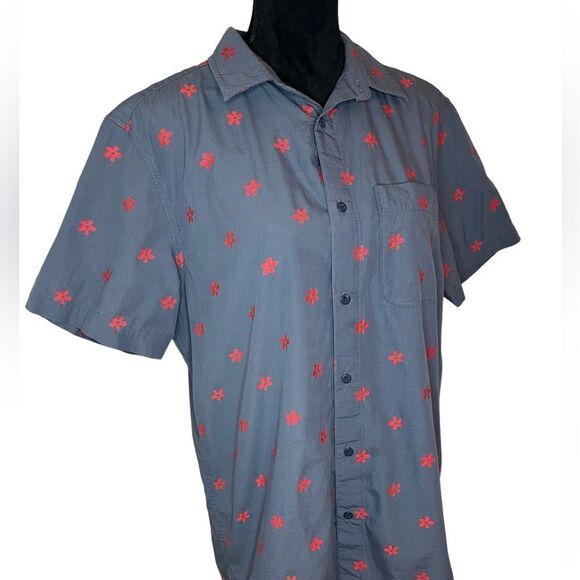 THE NORTH FACE BAYTRAIL JACQUARD SHORT SLEEVE BUTTON UP SHIRT MENS SIZE LARGE - Picture 3 of 7